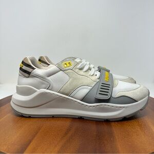 Burberry Ramsey Sneakers White Gray Yellow Size 43 US 10